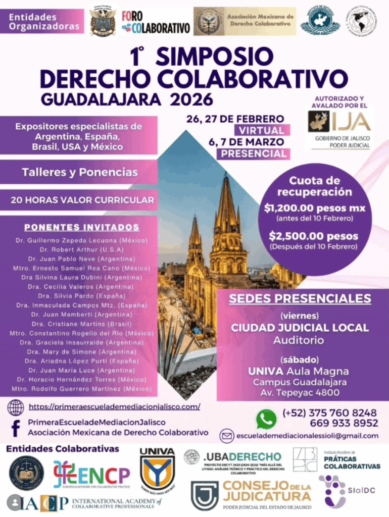 Flyer - 1 Simposio Derecho Colaborativo